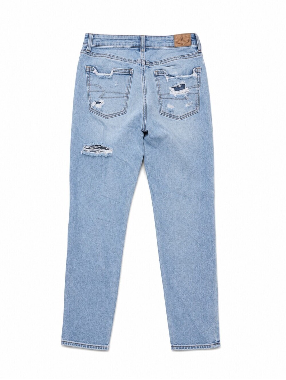AEO Stretch Distressed Mom Jean